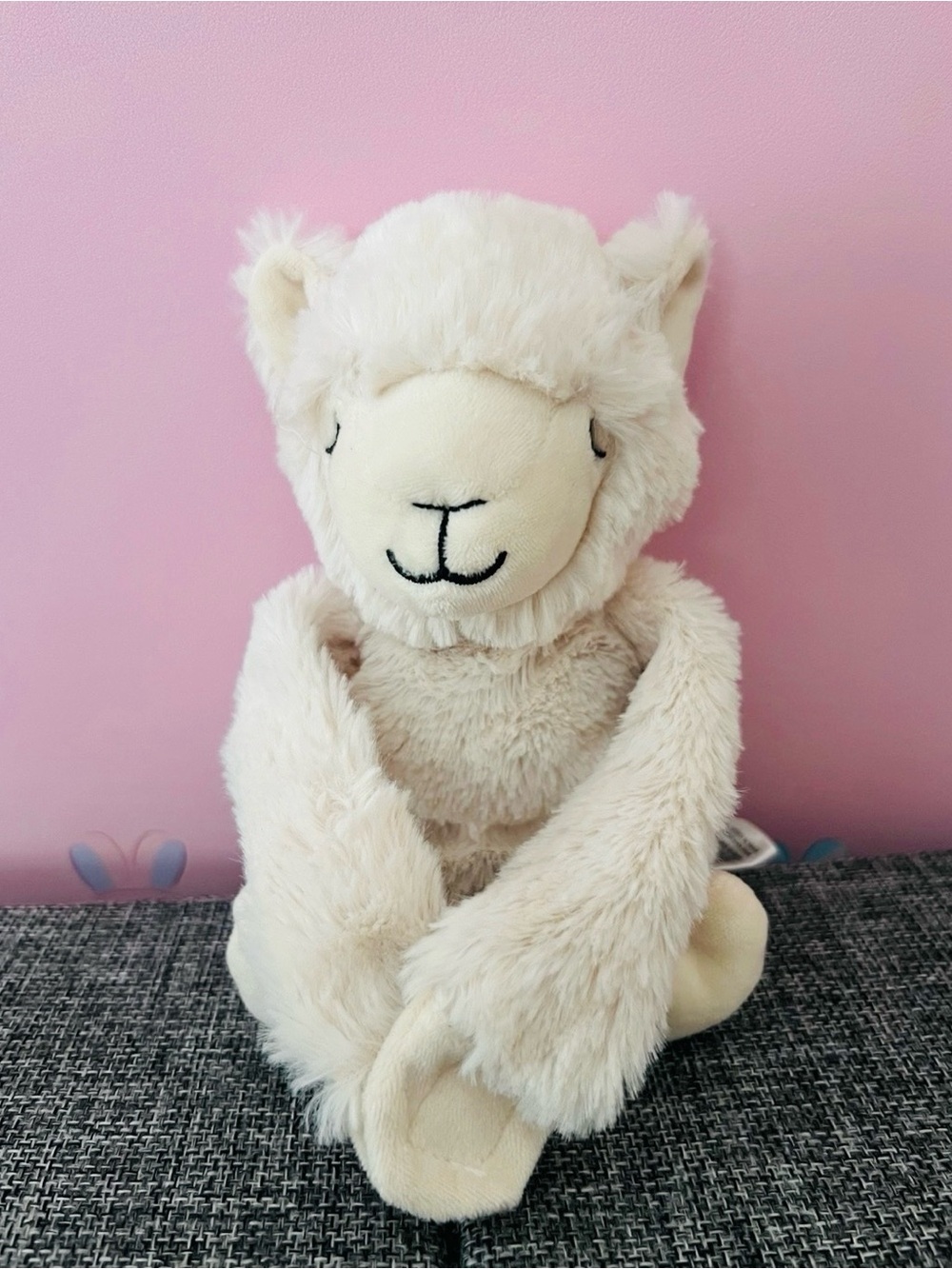 Cozy Hugs weighted plush stuffed animal lamb. Microwavable & Freezable